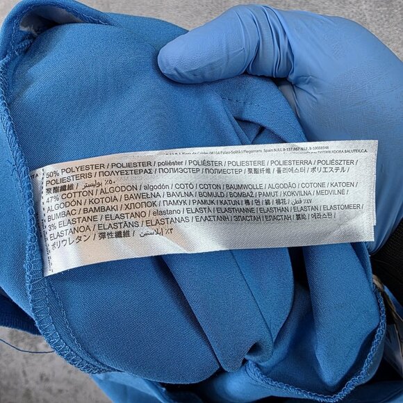 Mango Wide Leg Pants Womens Size 12 Blue High Waist 312FARRITO Work Trousers - Picture 11 of 13